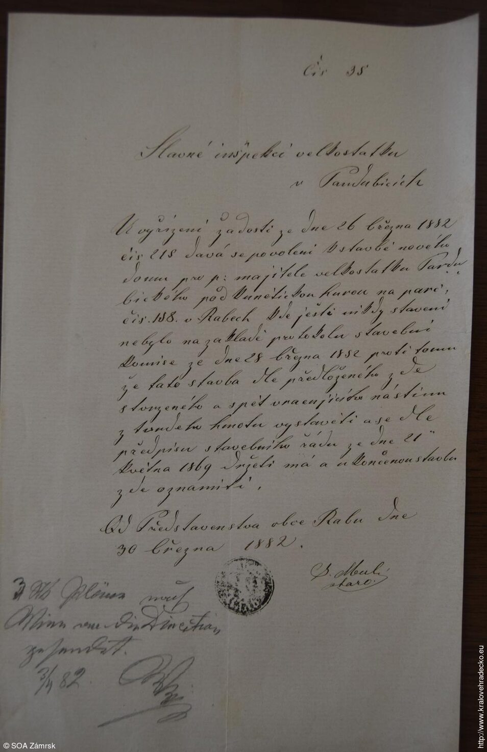 Stavební povolení Lovčího zámečku